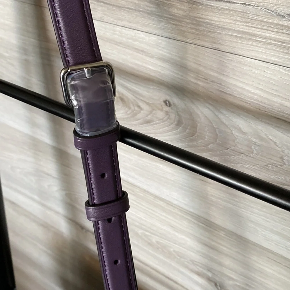 NWT- Coach Linear Quilted Nappa Leather Jes Crossbody, Amethyst